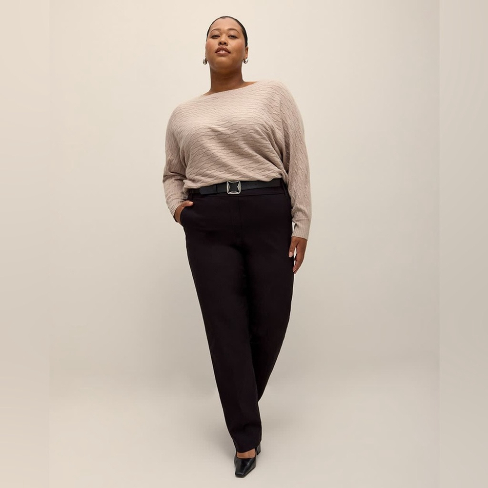 Responsible, Savvy Fit Straight-Leg Black Dress Pants Women’s Plus Size 24